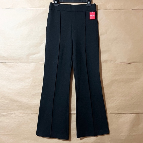 Spanx | NWT SPANXsmooth PerfectFit Ponte Flare Pants High Rise Charcoal Size L - Picture 1 of 11